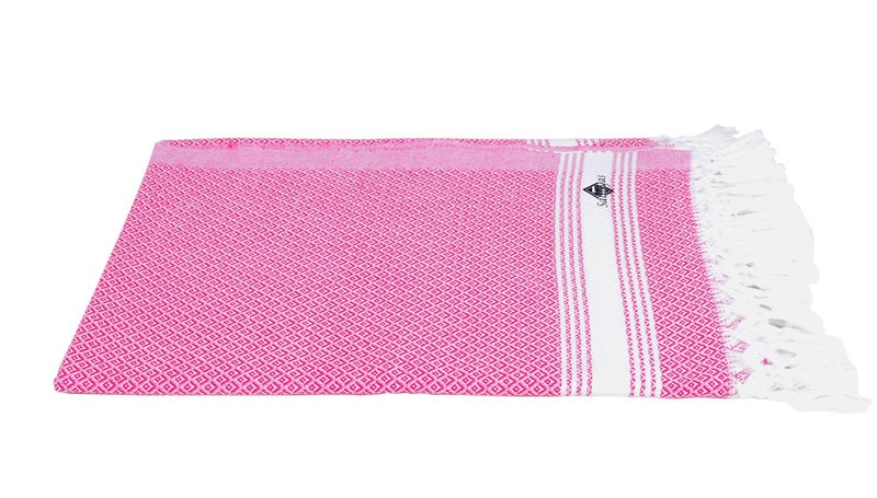 Sathiyas Cotton Bath Towel Pack of 4 (Brown || Pink || Green || Orange) - Image 4