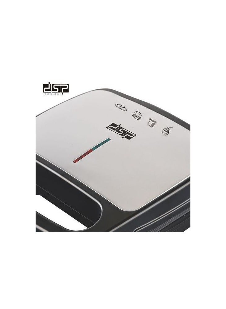 DSB DSP Waffle Maker - 1400 Watt Indicator Light Plastic Body Non-Stick Coating Overheat Protection Non-Slip Feet KC1160 - Image 3