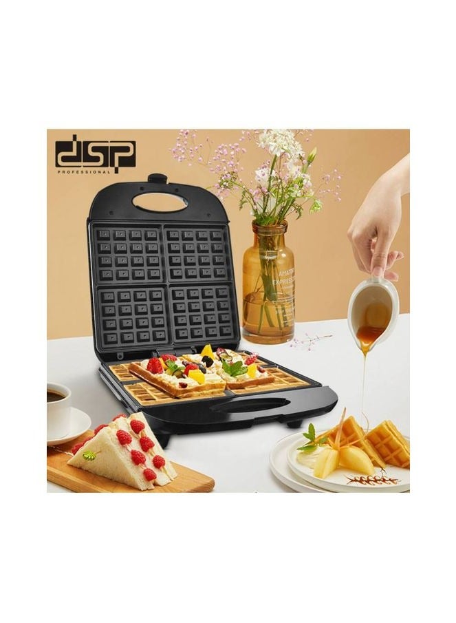 DSB DSP Waffle Maker - 1400 Watt Indicator Light Plastic Body Non-Stick Coating Overheat Protection Non-Slip Feet KC1160 - Image 5