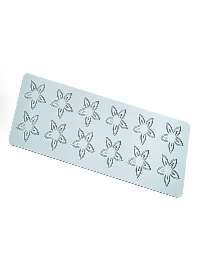 TUKE Tuille Mold Flower Chocolate Silicone Mold 3D Hollow Fondant Mold Cake Topper Hollow Silicone Mold Candy Mold Lace Mat for Cake Decorating Chocolate Fondant Tuille (Flower J_9.84x3.2x0.12inch) - Image 4