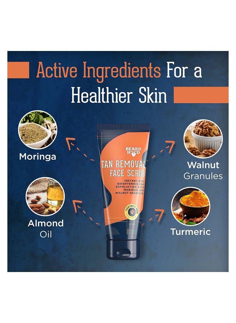 BEARDHOOD - De Tan Removal Face Scrub 100g - Image 1
