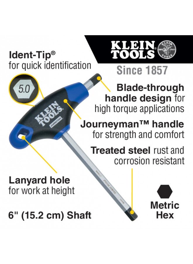Klein Tools JTH68M T-Handle Hex Key Set, Metric Sizes Allen Wrench Set with 6-Inch Blades, Stand Included, 8-Piece - Image 2