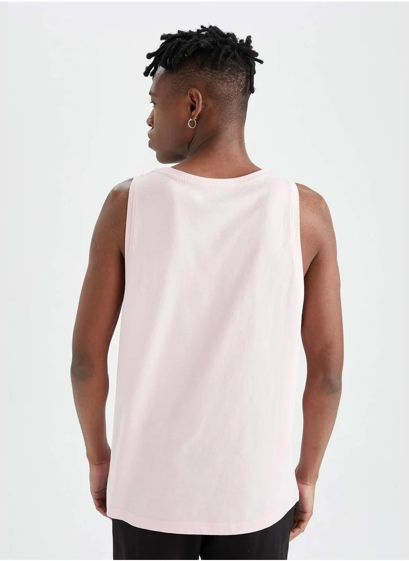 DeFacto Slim Fit Sleeveless Minimal Slogan Print Vest