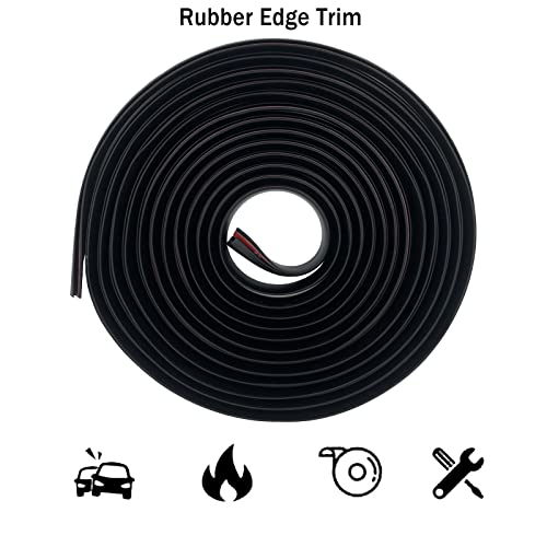 Socein Door Edge Guard U Channel Rubber Edge Trim Self Adhesive Metal Edge Protection Guard for Most Car Doors Hatches Lockers Panels 10Ft Black - Image 3