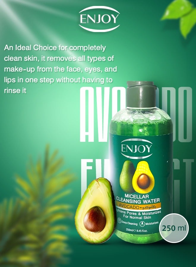 ENJOY "Enjoy Micellar Cleansing Water with Avocado – Gentle & Hydrating Makeup Remover, 250ml"  - Image 3