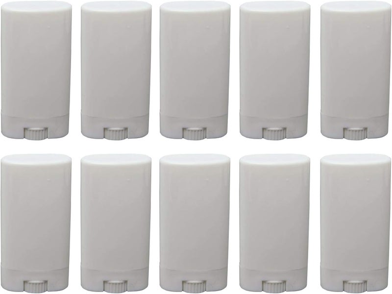10pcs Empty Oval White Containers Small Sample Tubes Plastic Lip Balm Tubes Lipstick Tube 15ml5ml 15ml