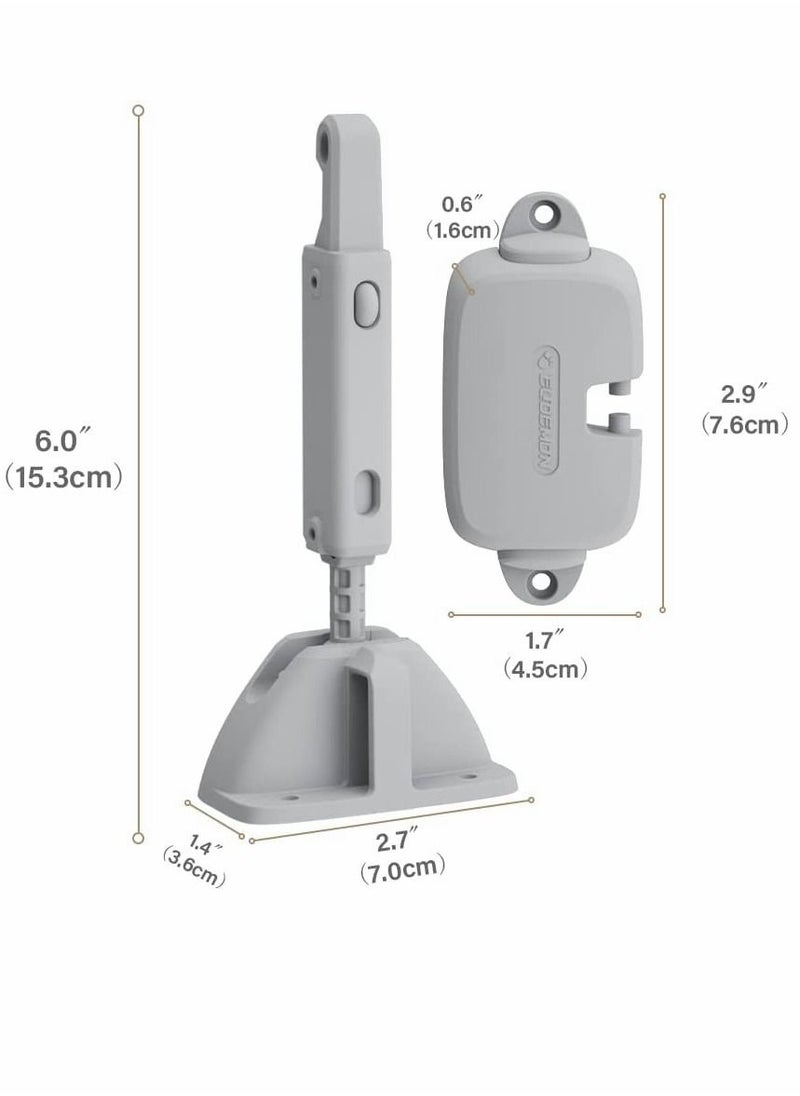 Y&D - 1 Pack Childproof Window Restrictor for Aluminum, Wooden, Metal Frames, Baby Safety Lock, Locks Toddlers & Pets, Easy to Install (Grey) - Image 1