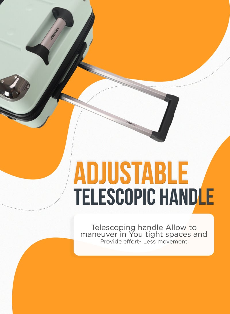 ستارجولد طقم حقائب سفر بعجلات من 3 قطع TPC عجلات جانبية صلبة مع قفل TSA - Image 3