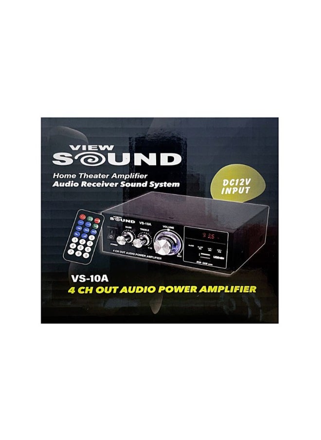 View Sound view sound audio power amplifier 4ch out  - Black - VS-10A  - Image 3