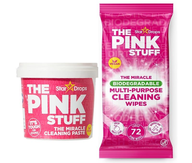 THE PINK STUFF Cleaning Bundle 72 Wipes + 850g Miracle Cleaning Paste | Multi-Purpose Deep Cleaning Kit for Kitchen Bathroom & Home | Heavy Duty Stain Remover UAE - Image 1