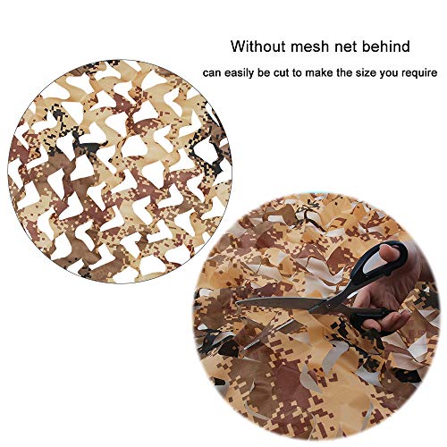 iunio Camo Netting Camouflage Netting, Camo Net Bulk Roll Camouflage Mesh Nets for Hunting Blind Deer Stand Military Party Decorations Sunshade Shooting (Desert Digital, 4.9ft*6.5ft/1.5m*2m) - Image 2