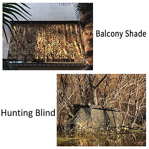 iunio Camo Netting Camouflage Netting, Camo Net Bulk Roll Camouflage Mesh Nets for Hunting Blind Deer Stand Military Party Decorations Sunshade Shooting (Desert Digital, 4.9ft*6.5ft/1.5m*2m) - Image 5