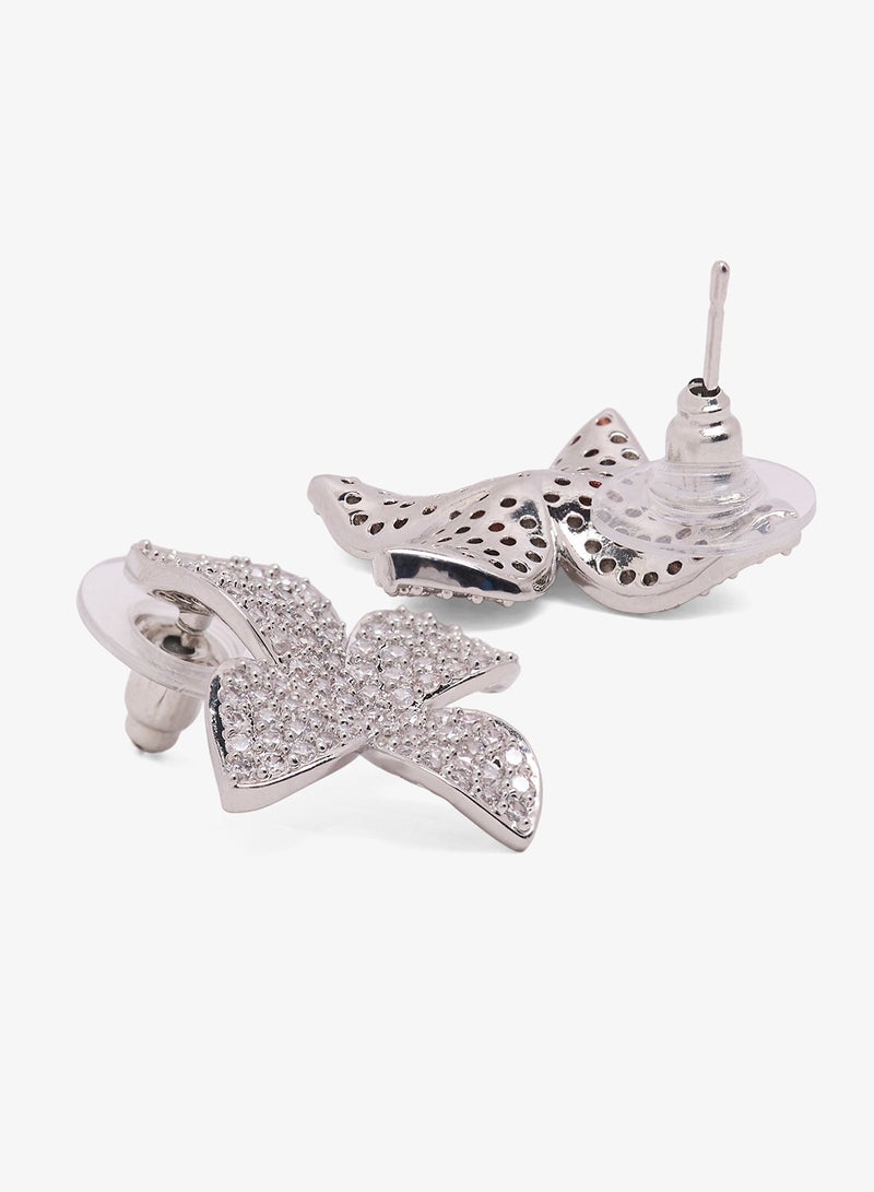 Ella Limited Edition Foral Rhinestone Embellished Earrings - Image 2