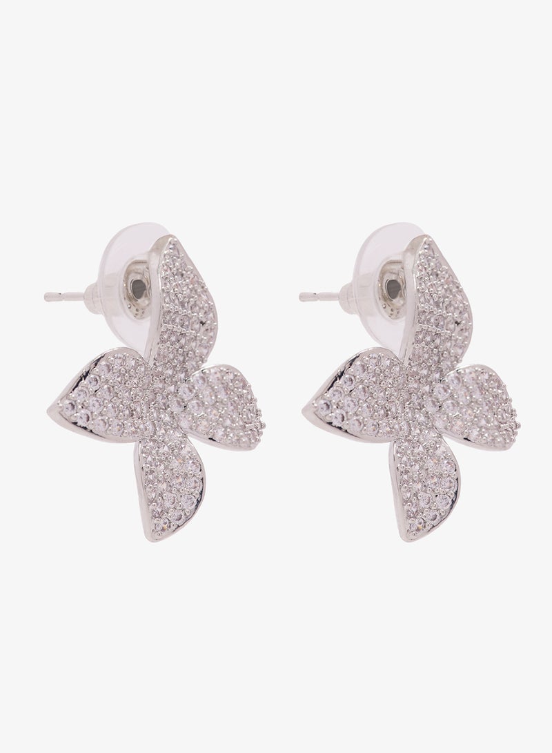 Ella Limited Edition Foral Rhinestone Embellished Earrings - Image 1