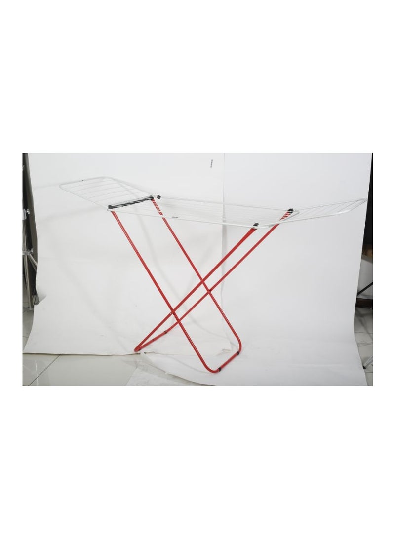 Homeway Foldable Cloth Dryer Rack 20 Meter Drying Space, 18kg Carrying Capacity, Adjustable Wings, Indoor & Outdoor Use, White & Red – HW3783 - Image 1