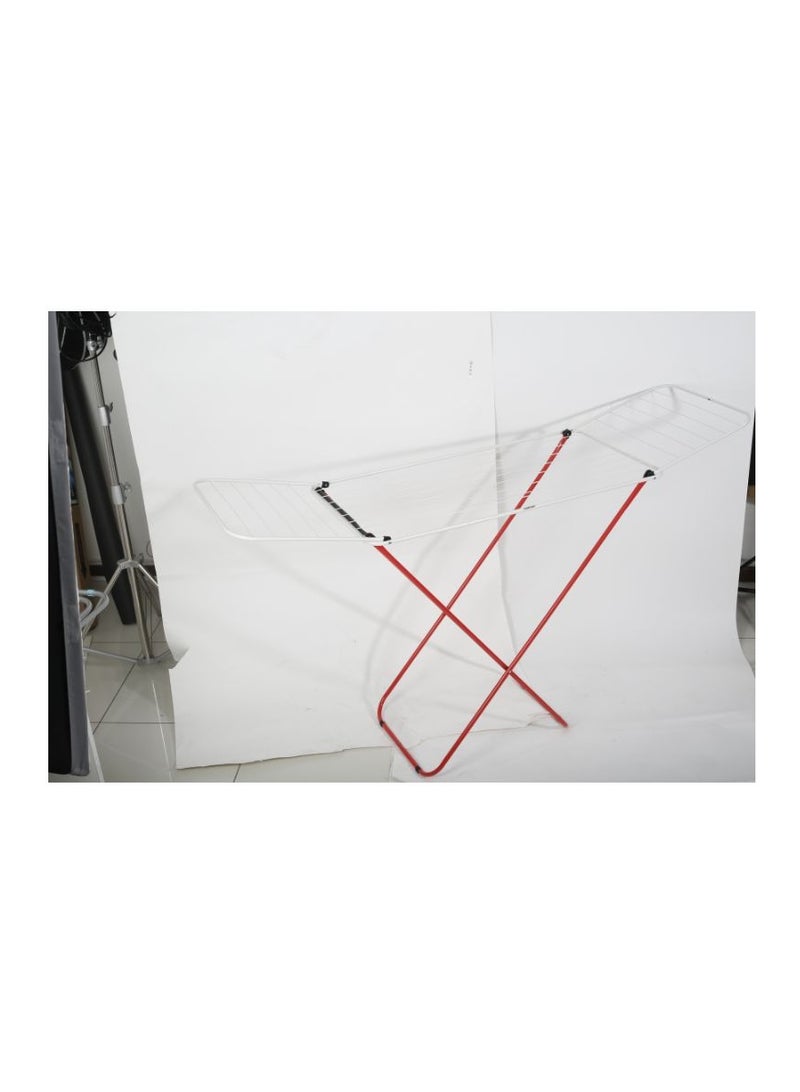Homeway Foldable Cloth Dryer Rack 20 Meter Drying Space, 18kg Carrying Capacity, Adjustable Wings, Indoor & Outdoor Use, White & Red – HW3783 - Image 4