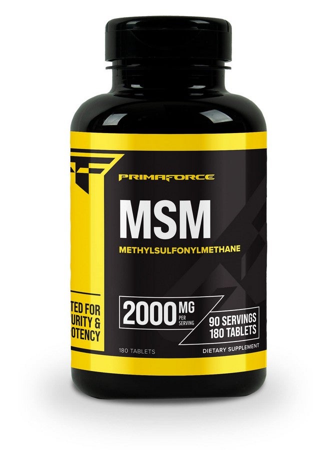 Primaforce MSM Tablets 2000mg Serving, 180 Tablets, 90 Servings - Image 1