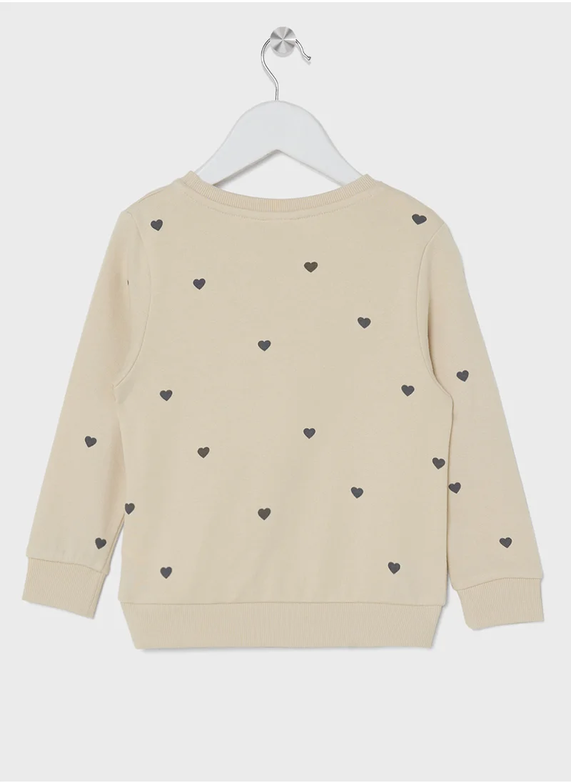 NAME IT Kids Polka Dot Printed Sweatshirt