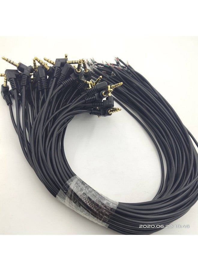 Gold-plated 3.5mm Three-dimensional Four-level 14/17mm Visual Anchor Fish Earphone Plug Wire Anchor Fish Display Electric Slip Ring Wire-Color:Gold-plated Exposed 14mm-Length:Black Straight Line 40cm  - Image 3