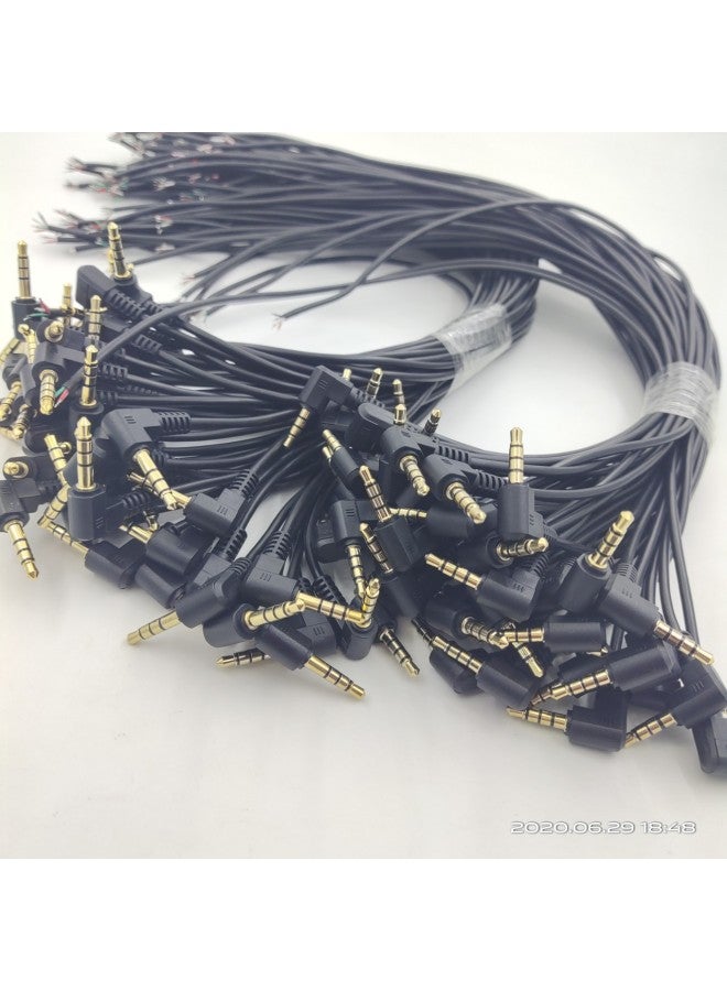 Gold-plated 3.5mm Three-dimensional Four-level 14/17mm Visual Anchor Fish Earphone Plug Wire Anchor Fish Display Electric Slip Ring Wire-Color:Gold-plated Exposed 14mm-Length:Black Straight Line 40cm  - Image 2