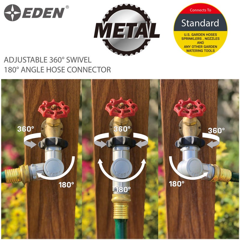 Eden 20051 Adjustable 180Â° & 360Â° Metal Swivel Connector - Image 4