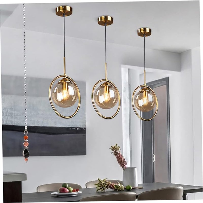 2Pcs Antique Brass Ceiling Fan Pull Chain Extension Cord Light Switch Zipper - Image 3