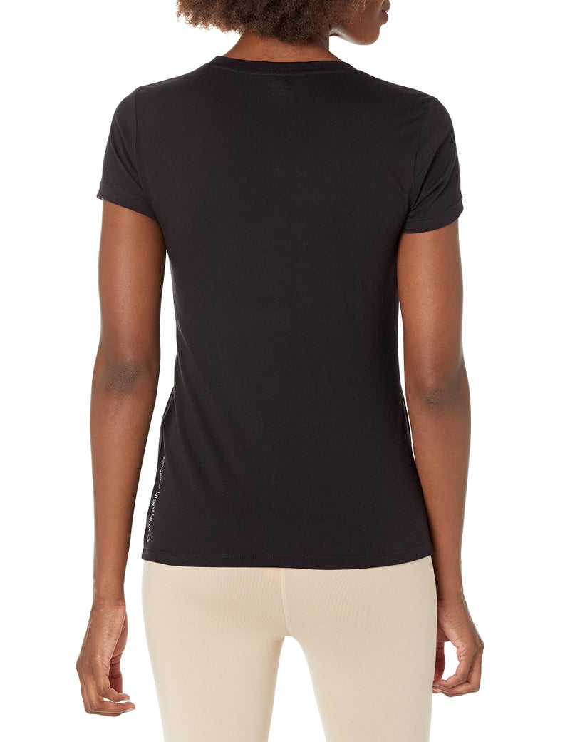 Calvin Klein Performance Women's Calvin Klein Logo Short Sleeve Crewneck Tee, Black, X-Small - Image 2