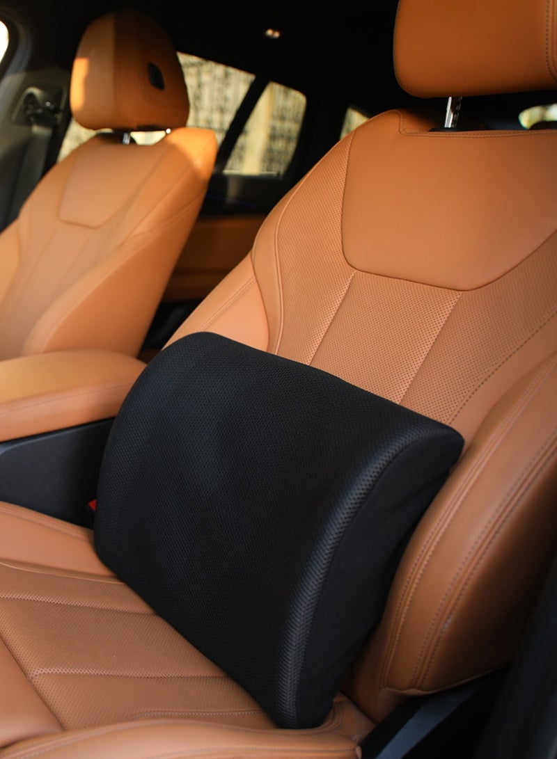 موف مخده ظهر طبية فوم لآلام أسفل الظهر والقطنية , مسند ظهر طبى لكراسي العمل والمكتب والسيارة والمنزل والمكاتب  - أسود - Image 4