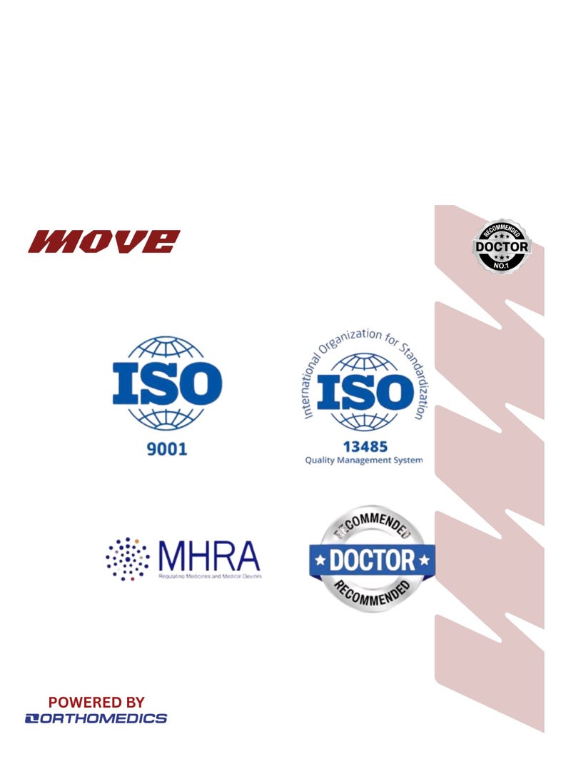 موف مخده ظهر طبية فوم لآلام أسفل الظهر والقطنية , مسند ظهر طبى لكراسي العمل والمكتب والسيارة والمنزل والمكاتب  - أسود - Image 5