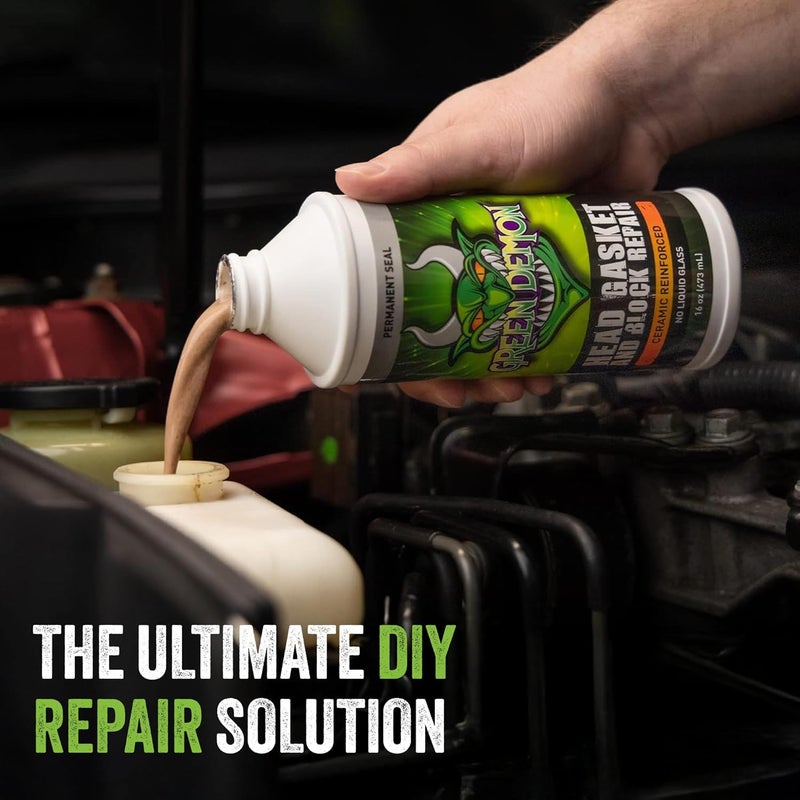 Green Demon Head Gasket and Block Repair - Ceramic Reinforced Sealer for Cars, SUVs, and Trucks - 16oz - Image 5
