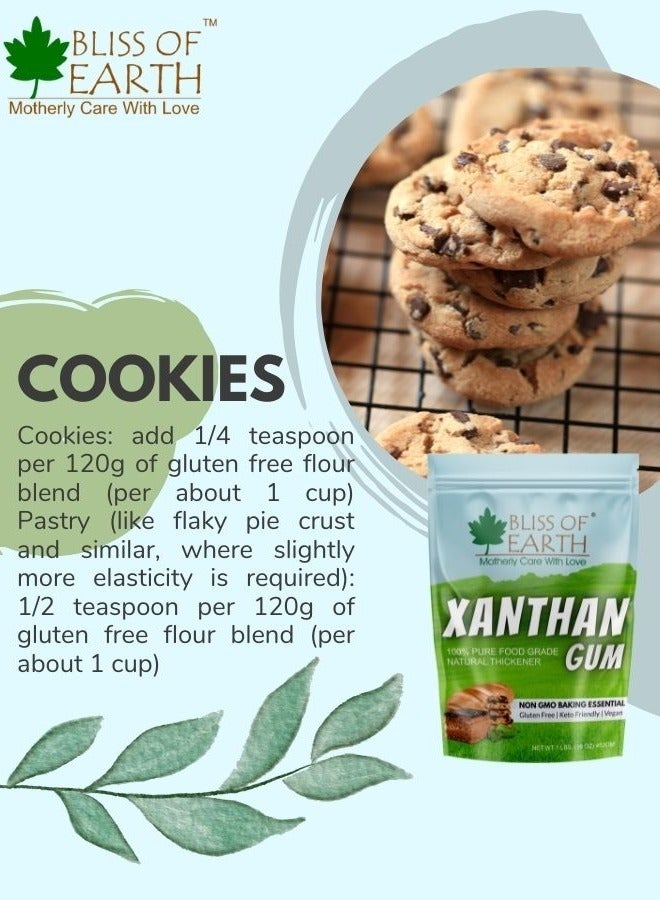 BLISS OF EARTH Xanthan Gum Powder 100% Pure Food Grade Natural Thickener Gluten Free, Keto Friendly, Vegan 2x453gm - Image 5