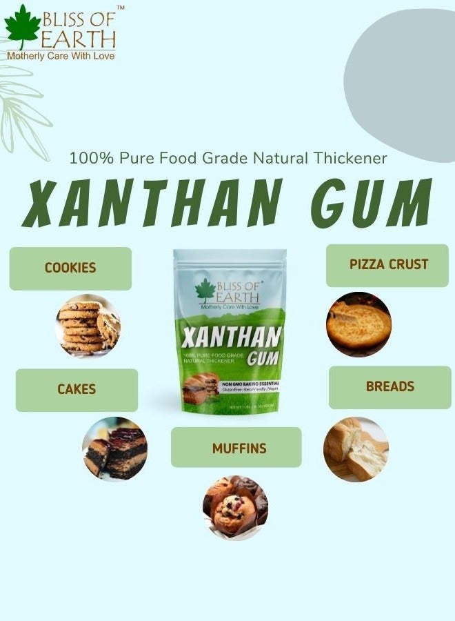 BLISS OF EARTH Xanthan Gum Powder 100% Pure Food Grade Natural Thickener Gluten Free, Keto Friendly, Vegan 2x453gm - Image 4