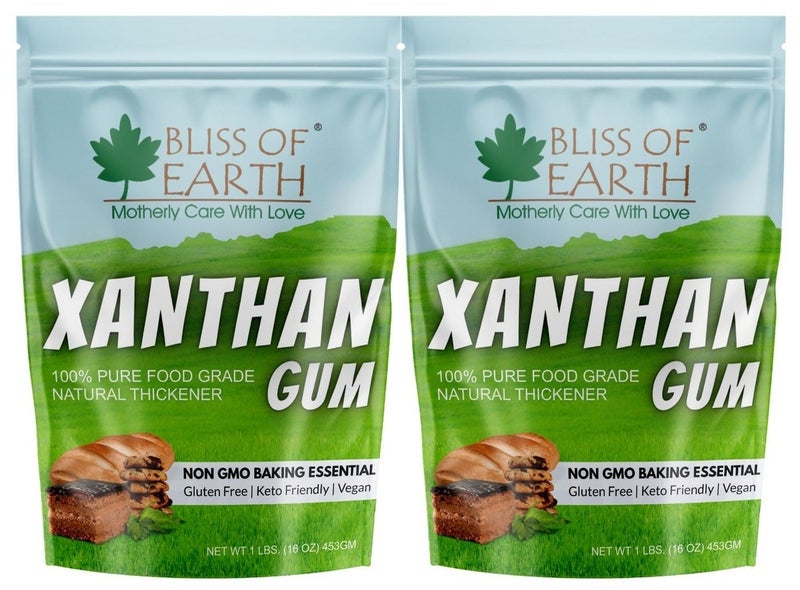 Bliss of Earth Xanthan Gum 453g (Pack of 2 ) | Ultra Strong Food Grade Thickener Powder | Gluten Free Baking Essential | Keto Vegan Stabilizer | Instant Sauce, Dressing, Ice Cream Texture Enhancer | High Performance Binder - Image 1