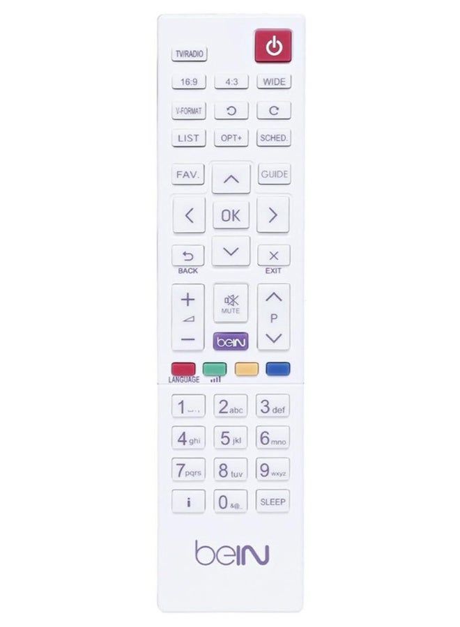 bein Sports Receiver TV Remote Control White/Purple