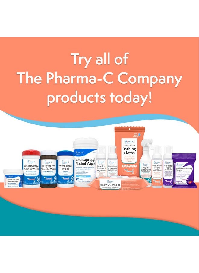 فارما-سي-وايبس مناديل زيت الأطفال من شركة Pharma-C (60 منديلًا) غنية بزيت اللوز وزيت عباد الشمس والصبار وفيتامين E.  - Image 3
