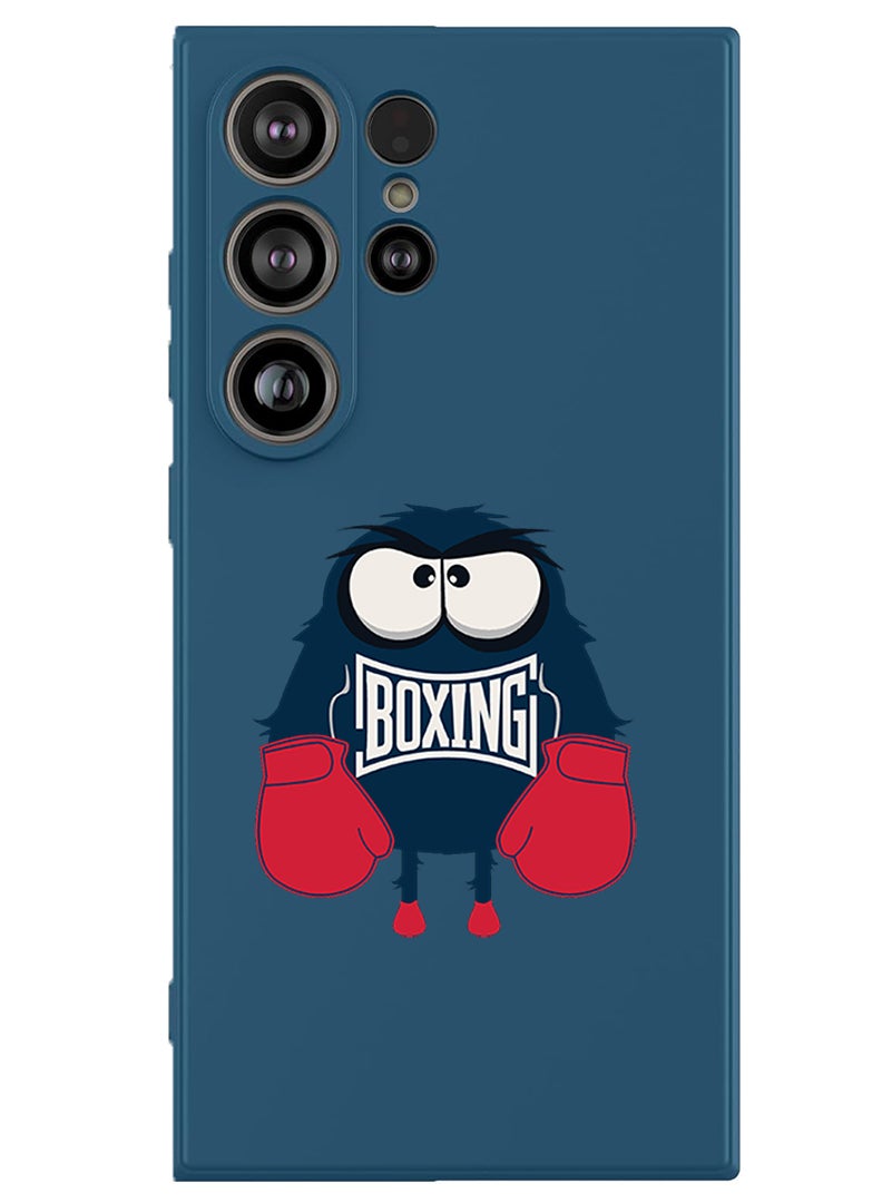 Theodor Protective Slim Fit Case Liquid Silicone Cover with Full Body Protection Anti-Scratch Shockproof Case For Samsung Galaxy S25 Ultra (Blue) - Boxing - Image 1