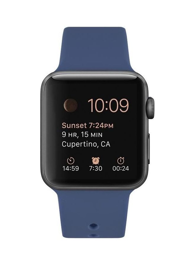 NIBEMINENT Replacement Watchband For Apple Watch Series 7/6/5/4/3/2/1/SE 42/44/45mm Sea Blue - Image 2