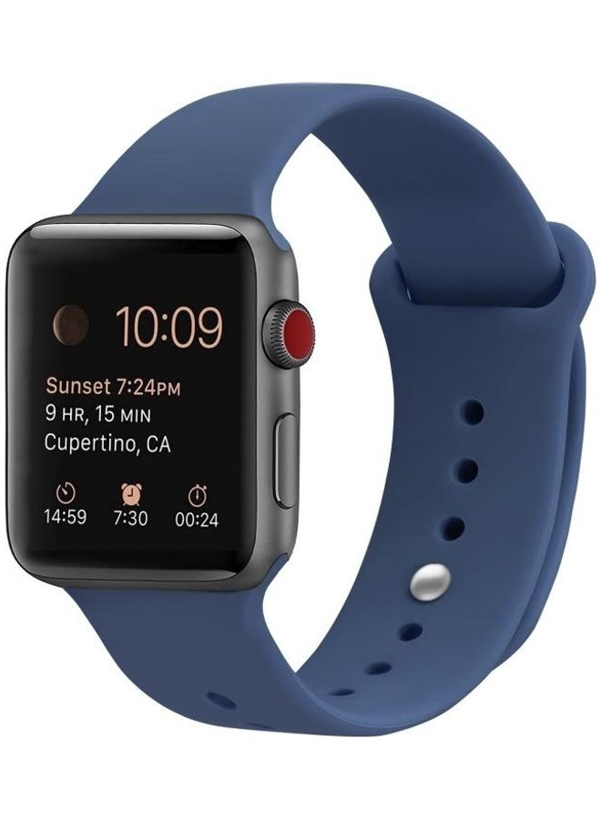 NIBEMINENT Replacement Watchband For Apple Watch Series 7/6/5/4/3/2/1/SE 42/44/45mm Sea Blue - Image 3