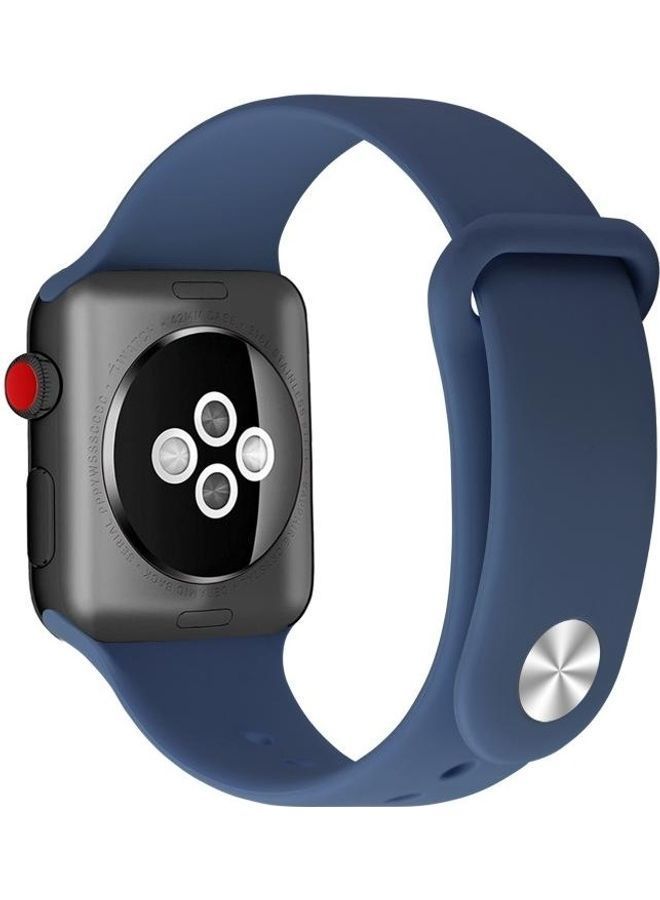 NIBEMINENT Replacement Watchband For Apple Watch Series 7/6/5/4/3/2/1/SE 42/44/45mm Sea Blue - Image 4