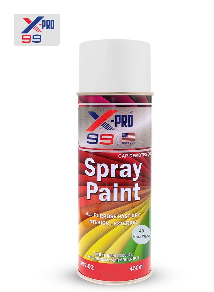 Xpro X-PRO combo - Buy 3pcs X-PRO 99 Gloss White Spray Paint 450ml All-Purpose Fast Drying for Interior & Exterior Use Automotive Touch-Up Home Decor Industrial Use, X99-02 - Image 2