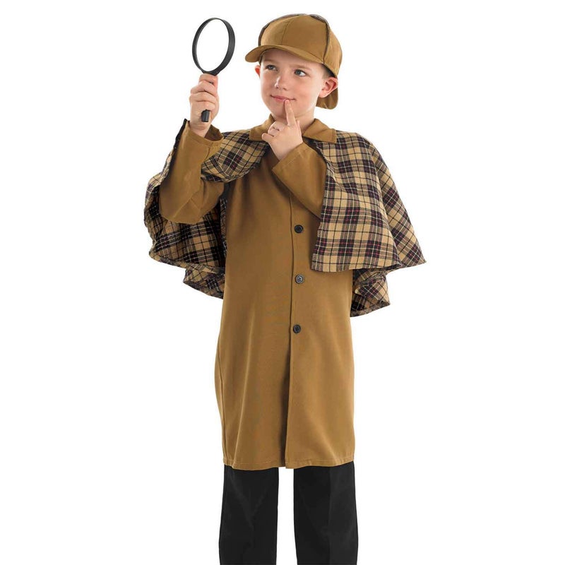 fun shack Sherlock Holmes Costume Kids, Detective Costume Kids, Boys Halloween Costumes, Halloween Costumes for Boys, Medium - Image 2
