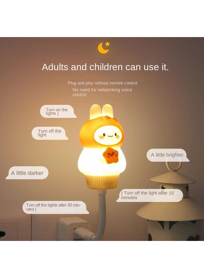 Bluejw Intelligent Voice Voice Control Induction Night Light Bedroom Bedside Sleep Children's Room Home Desk Lamp Socket 2025 New - Image 3