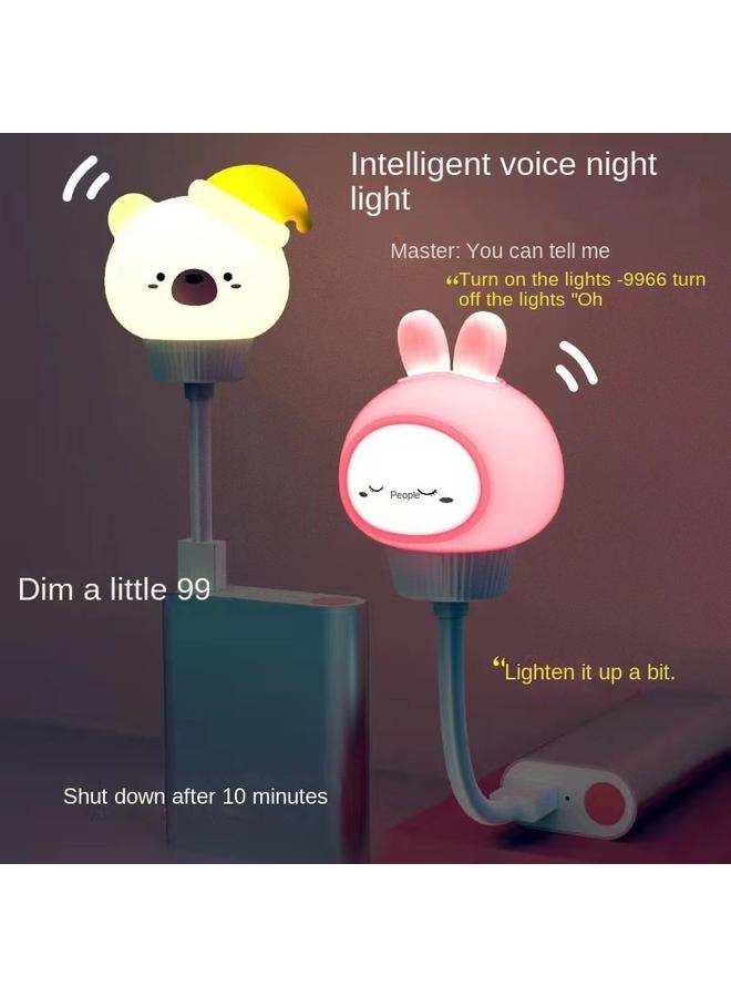 Bluejw Intelligent Voice Voice Control Induction Night Light Bedroom Bedside Sleep Children's Room Home Desk Lamp Socket 2025 New - Image 4