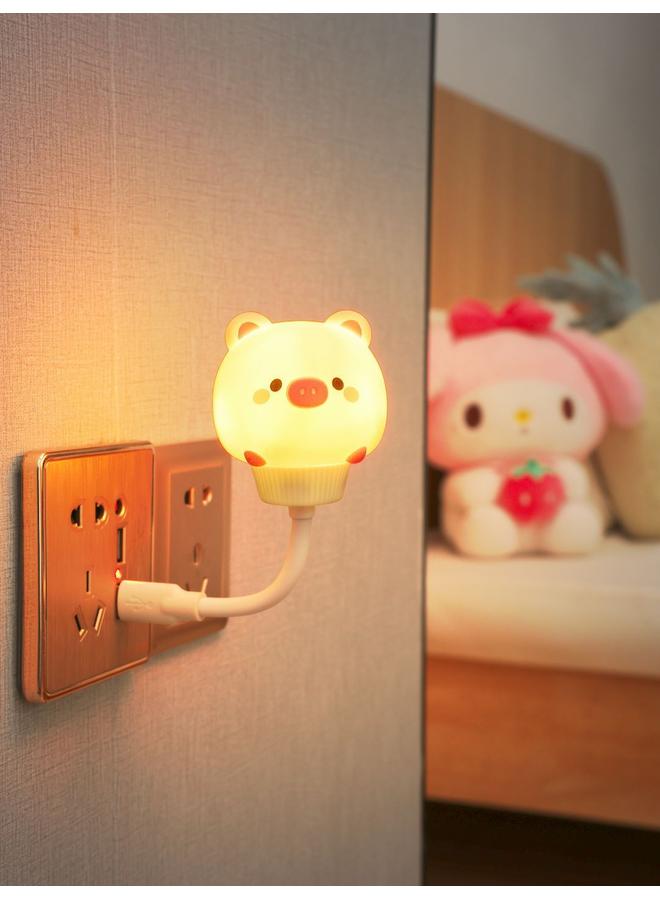 Bluejw Intelligent Voice Voice Control Induction Night Light Bedroom Bedside Sleep Children's Room Home Desk Lamp Socket 2025 New - Image 1