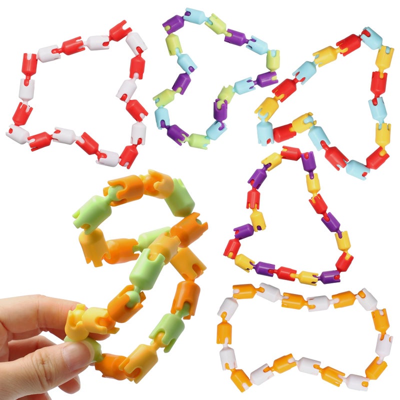 Boxgear 6pc Multicolored Fidget Toys for Kids, Boys, Girls, Adults - Best Sensory Items for Autism, Relaxation, Stress, Decompression - Chain Spinner Alternative Gift - Image 1