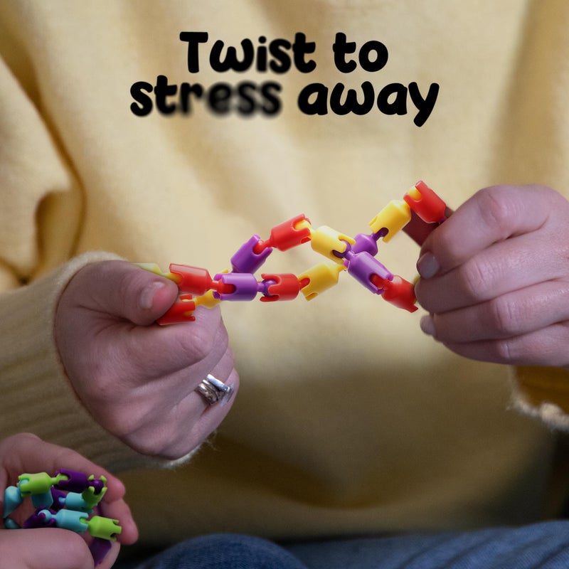 Boxgear 6pc Multicolored Fidget Toys for Kids, Boys, Girls, Adults - Best Sensory Items for Autism, Relaxation, Stress, Decompression - Chain Spinner Alternative Gift - Image 5