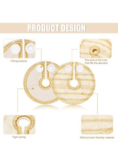 Breling Breling 24 Pack Cotton Pads for Feeding Support, Feeding Pads Supplies G Shape Pads Button Covers for Feeding Care  - Image 4