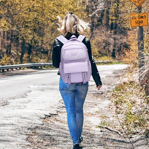 SUN EIGHT 35L Large Capacity School Bag for Kids and Teens,Waterproof Backpack for Girls,Lightweight Backpack Ideal for Travel or Daily School Use(Purple) - Image 2