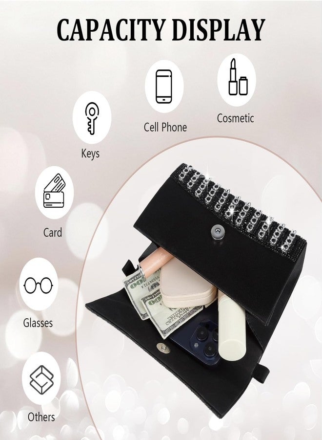 Simcat Evening Bag Rhinestone Clutch Purses for Women, Shoulder Crossbody Bag with Chain for Wedding Party Cocktail Prom - Image 4