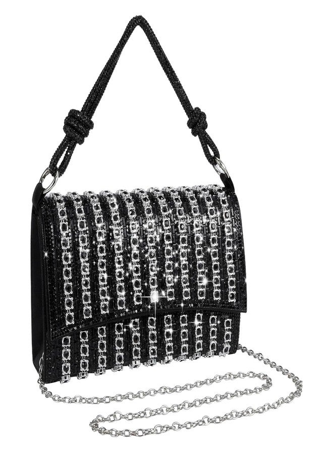 Simcat Evening Bag Rhinestone Clutch Purses for Women, Shoulder Crossbody Bag with Chain for Wedding Party Cocktail Prom - Image 1
